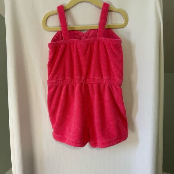 Janie & Jack Terry Romper Guava Bold size 3T - Picture 2 of 5